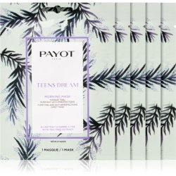Payot Morning Mask Teens Dream - Cleansing and Refreshing Fabric Mask for Combination and Oily Skin, 5 pcs