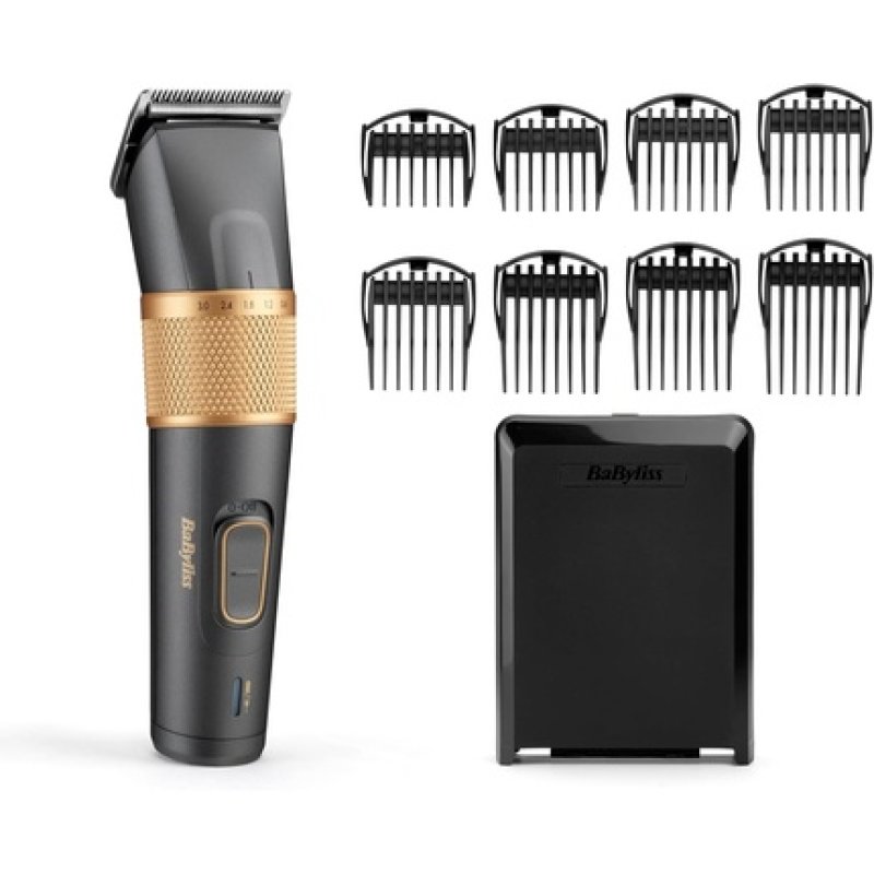 Babyliss Graphite Precision Hair Clipper with 8 Comb Guides and 40 Cutting Lengths