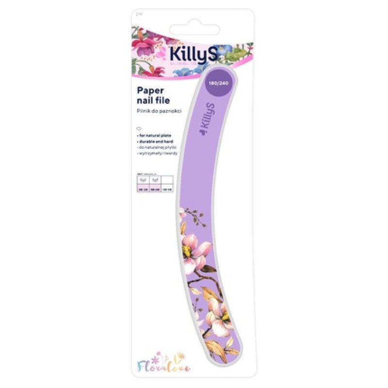 Killys Floralove Paper Nail File - Banana Purple 180/240