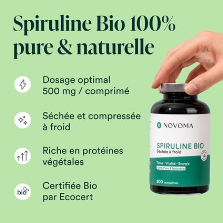 Organic Spirulina Dietary Supplement 500 Tablets