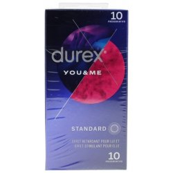 Durex You & Me 10 Condoms with Delayed Release for Him and Stim