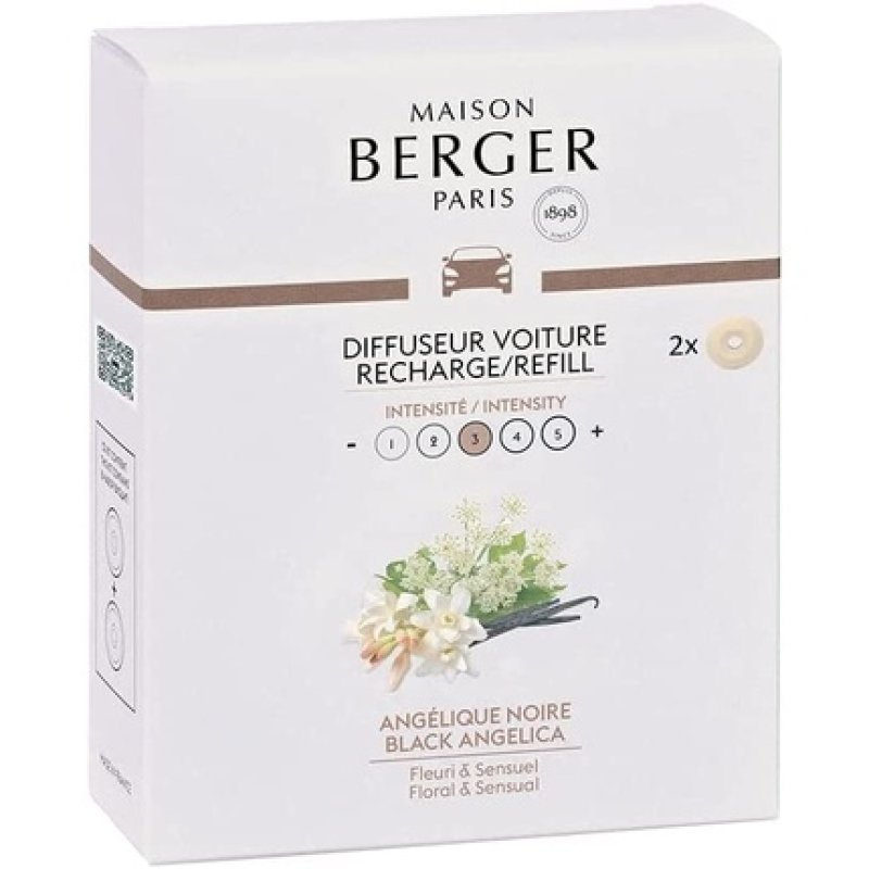 Maison Berger Black Angelic Car Diffuser Refills