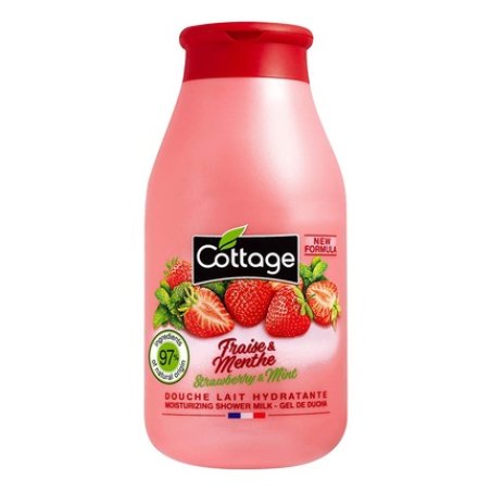 Cottage Strawberry/Mint Shower Milk 97% Natural Ingredients 270ml