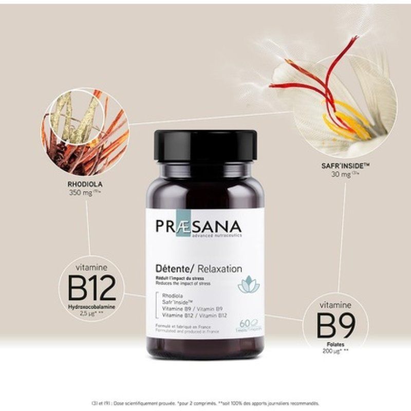 Praesana Relaxation Dietary Supplement Reduces Stress