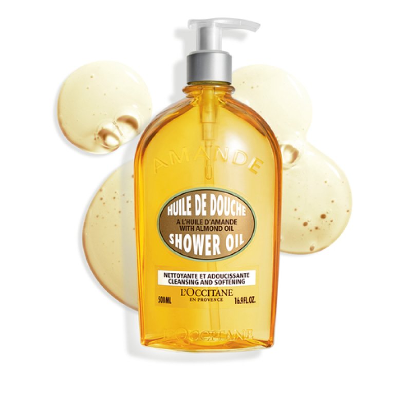 L'OCCITANE Luxury Size Almond Shower Oil 500ml Almond Oil Luxury Body Wash Moisturising and Nourishing Almond