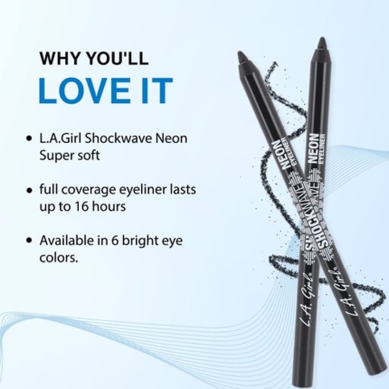 L.A. Girl Shockwave Neon Eyeliner Blackout 0.04 oz.