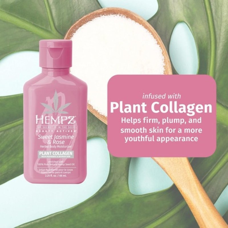 Hempz Mini Collagen-Infused Jasmine & Rose Body Moisturizer 1 Oz - Paraben Free