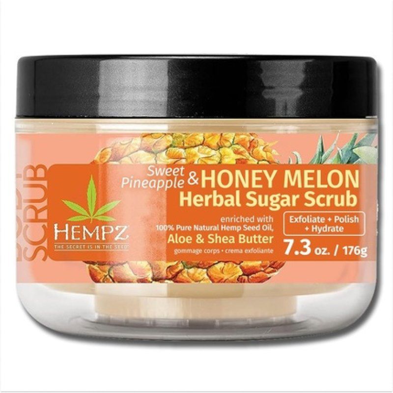 Hempz Sugar Body Scrub All Natural Exfoliating Shea Butter Sugar and Salt