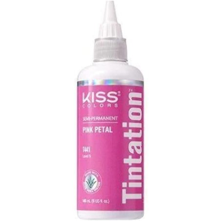 Kiss Tintation Semi-Permanent Hair Colour with Argan Oil and Aloe Vera - Pink Petal