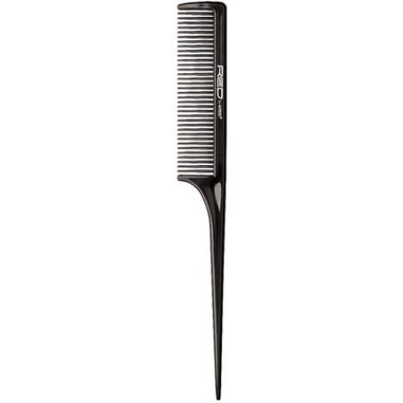 Red Professional Rat Tail Comb Black