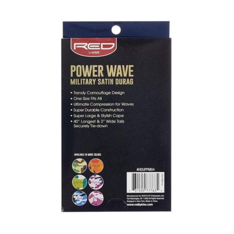 Red By Kiss Power Wave Military Satin Durag - Purple