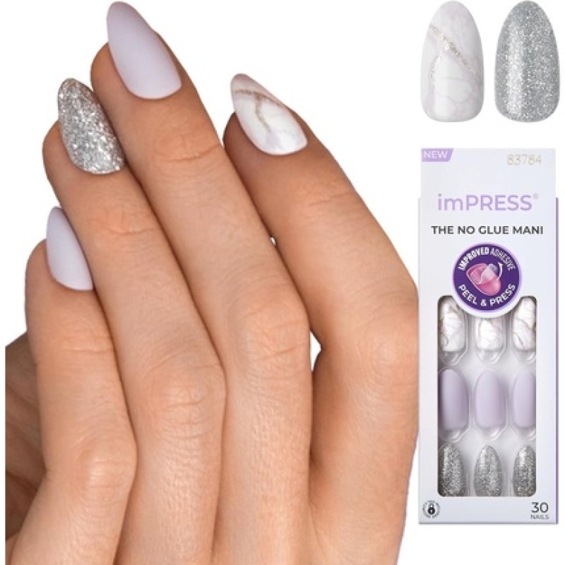 Kiss Impress Press-On Manicure Climb Up Medium Length Square with Purefit