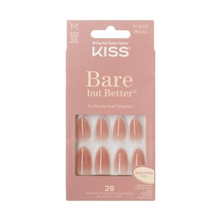 Kiss Bare-But-Better Gel Nails - 28 Pieces