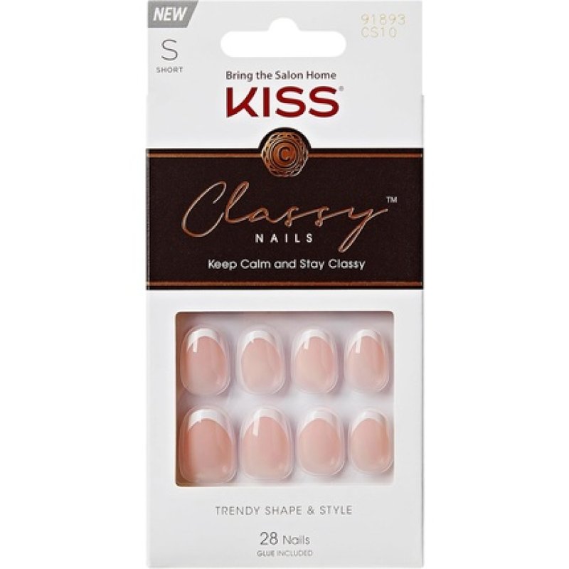 Kiss Classy Press-On Nails with Nail Glue