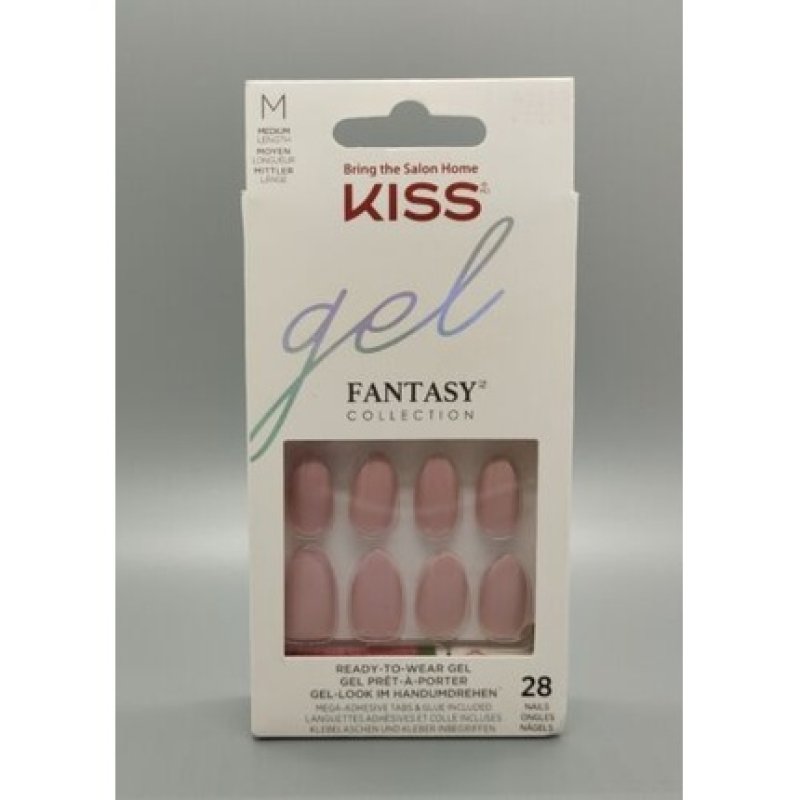 KISS Gel Fantasy Collection Artificial Nails with Glue Medium 97259