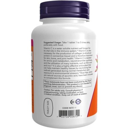NOW Foods C-500 with Rose Hips 250 Tablets