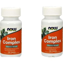 NOW Iron Complex Non-Constipating Essential Mineral 100 Tablets