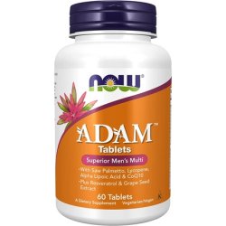 NOW ADAM Men's Multivitamin with Saw Palmetto, Lycopene, Alpha Lipoic Acid, CoQ10, Resveratrol & Grape Seed Extract 60