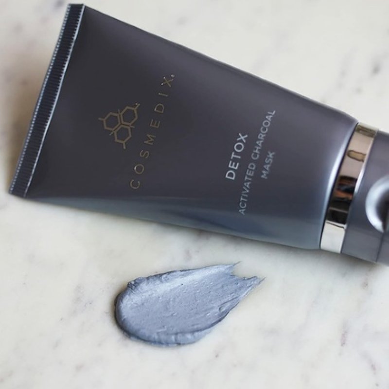 Cosmedix Activated Charcoal Detox Mask - Gently Exfoliates Skin and Cleanses