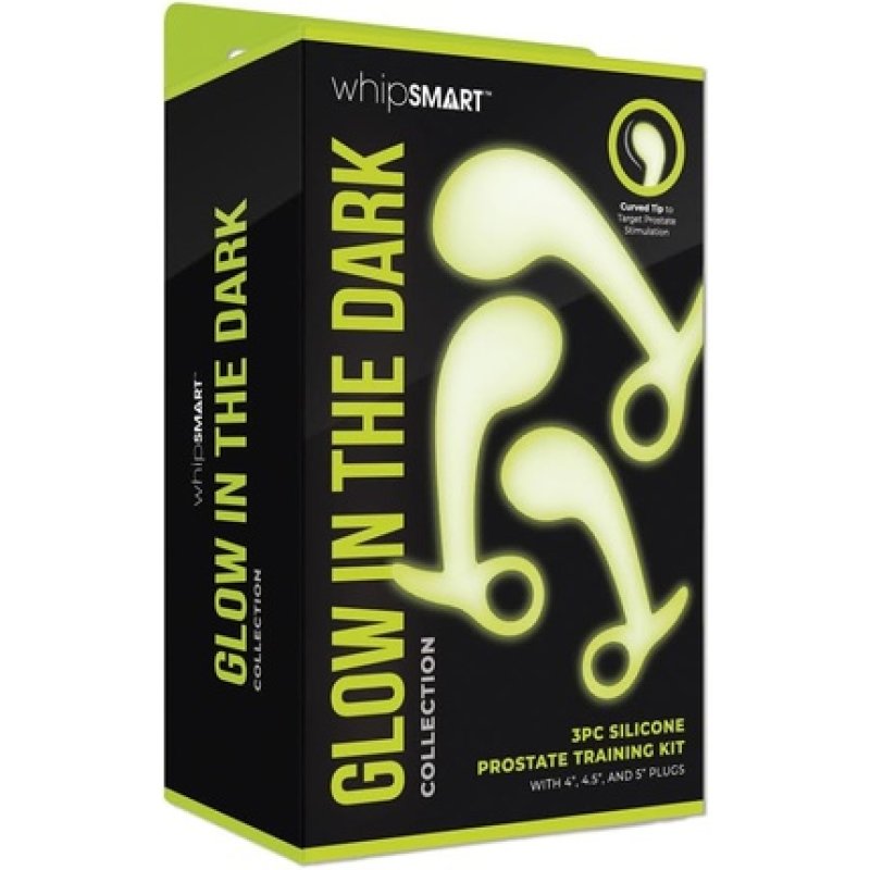 Whipsmart Glow in the Dark Prostate Training Kit 3 Pieces - Anal Plug