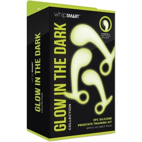 Whipsmart Glow in the Dark Prostate Training Kit 3 Pieces - Anal Plug