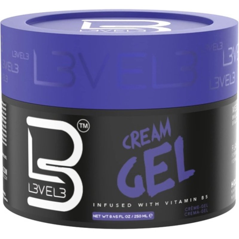 L3VEL3 Cream Hair Gel Medium Hold and Volume 250ml