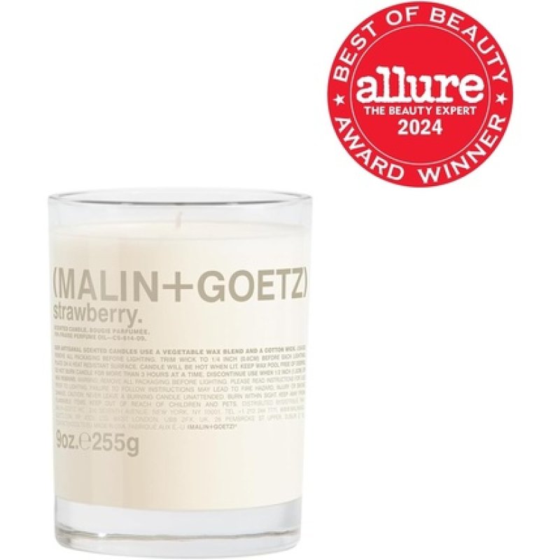 Malin Goetz Strawberry Candle - Strawberry Scented Garden Berry Fragrance