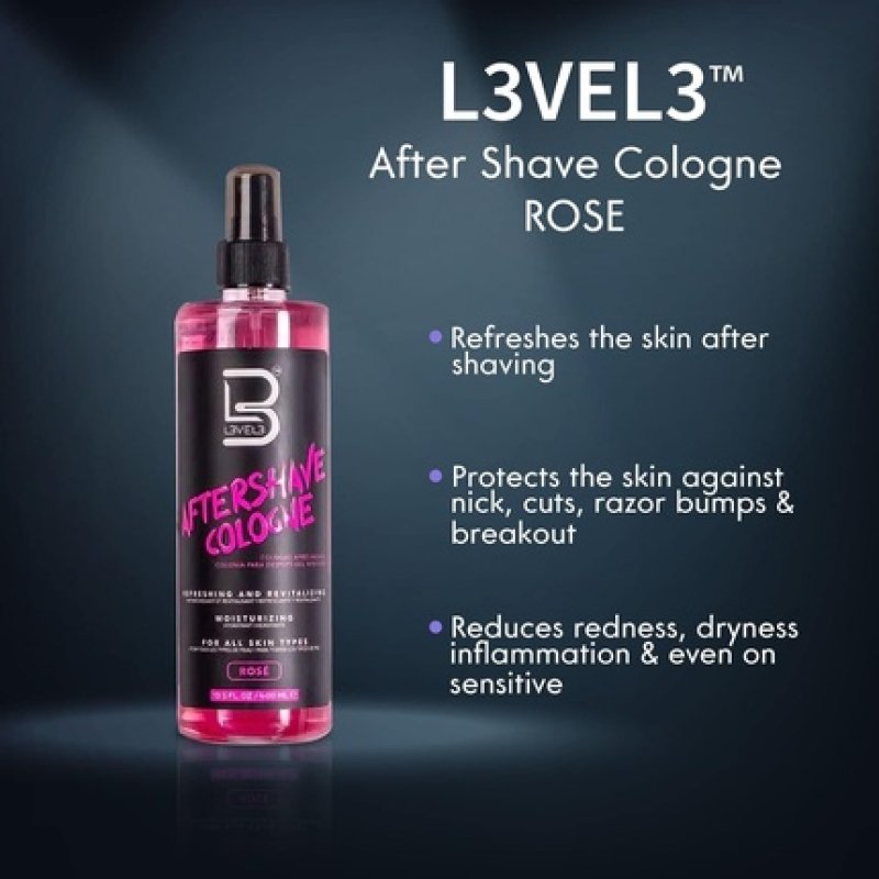 Level 3 After Shave Spray Cologne Softens Skin Refreshes and Relieves Face and Skin Moisturizing Formula L3 Level Three