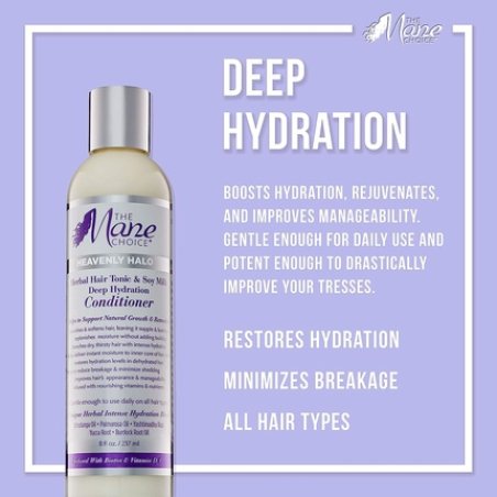The Mane Choice Heavenly Halo Herbal Hair Tonic & Soy Milk Deep Hydration Conditioner 8oz