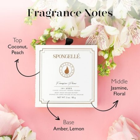 Spongelle Boxed Flower Body Wash Infused Buffer Freesia Pear