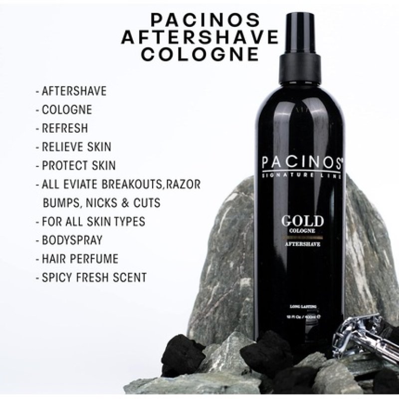 Pacinos Gold Aftershave & Cologne Citrus & Spices - Refresh & Relieve Skin