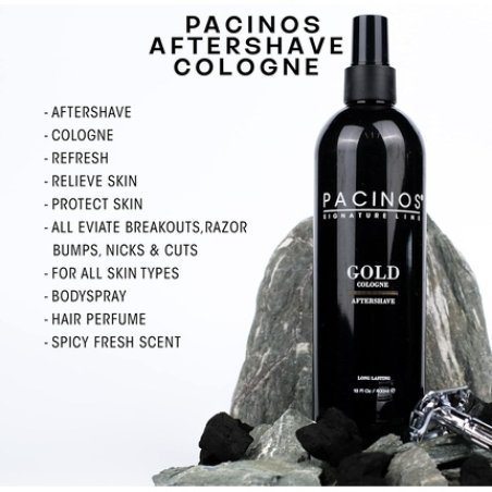 Pacinos Gold Aftershave & Cologne Citrus & Spices - Refresh & Relieve Skin