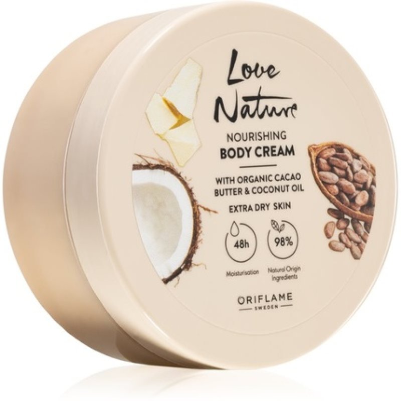 Oriflame Love Nature Cacao Butter & Coconut Oil Body Nutrient Cream - 200 ml