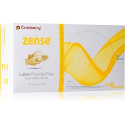 Cranberry Zense Natural Latex Gloves - Small, 100 pieces