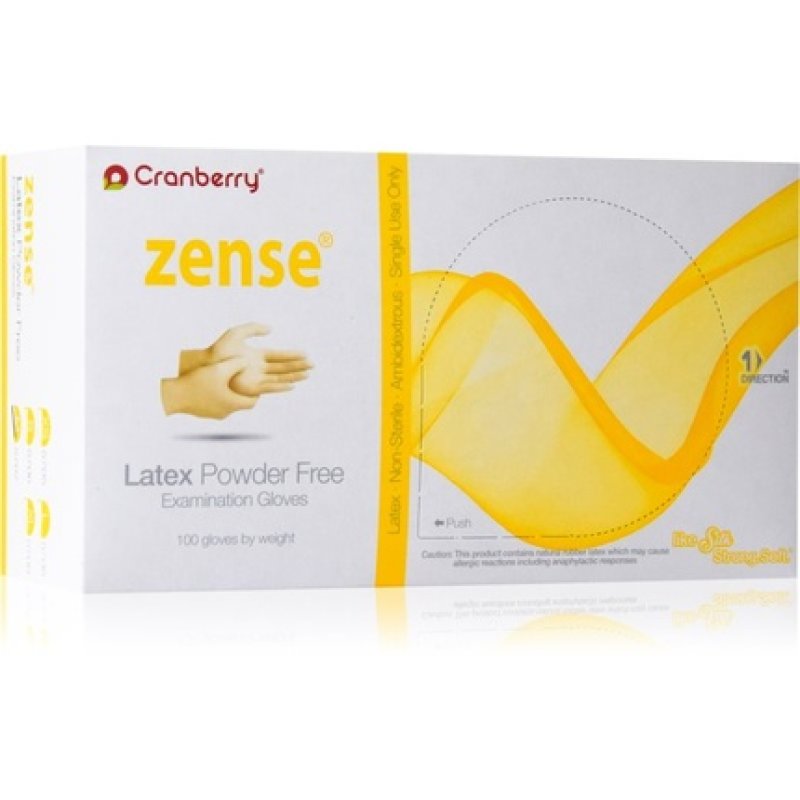 Cranberry Zense Natural Latex Gloves - Small, 100 pieces