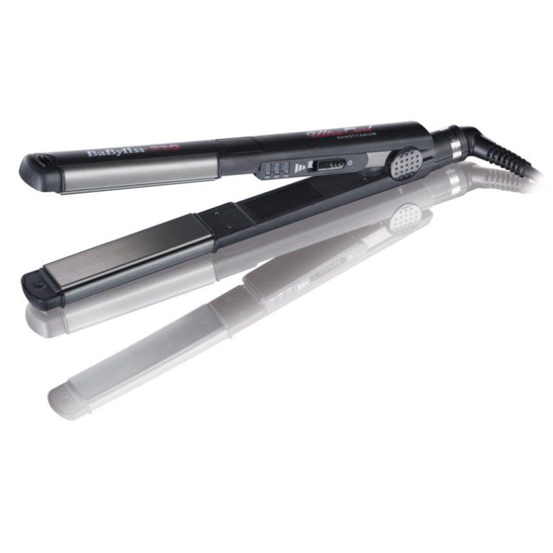 BaByliss 2071E hair styling tool Straightening iron Black, Grey 50 W