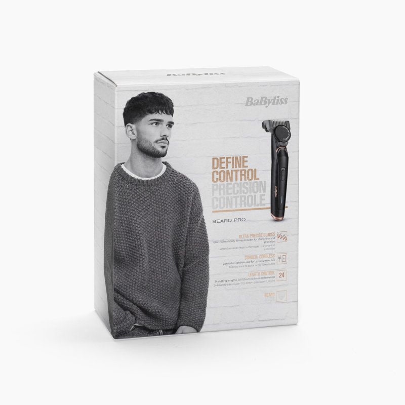 BaByliss T885E tondeuse à barbe AC/Batterie 23 1,2 cm Noir