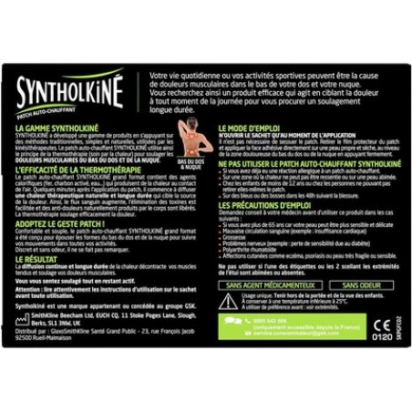 Syntholkine Self-Heating Patches for Muscle Pain Therapy Large Size