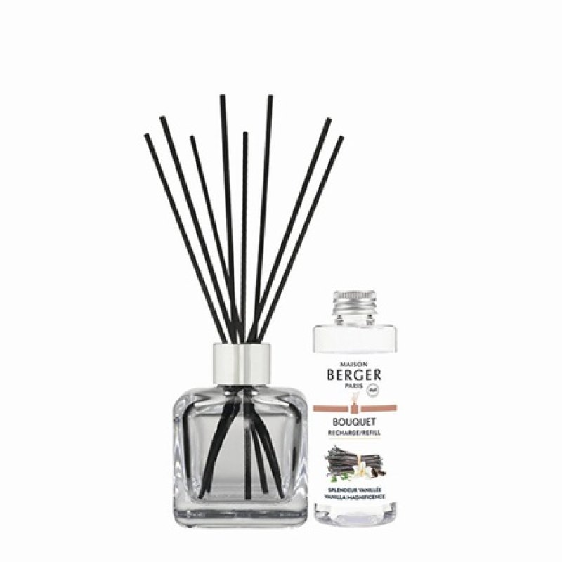 Maison Berger Paris Gift Set Aroma Diffuser Cube Filling Magnificent Vanilla 100 Ml