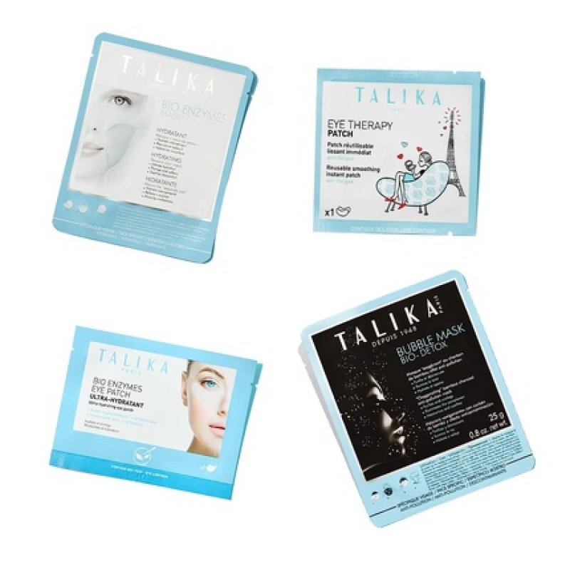 Talika Instant Beauty Kit Ultimate Skin Care Kit Essential Hydrating Face Masks Moisturising Eye Patches