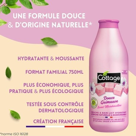 Cottage Sweet Marshmallow Shower Gel and Moisturizing Milk 750ml
