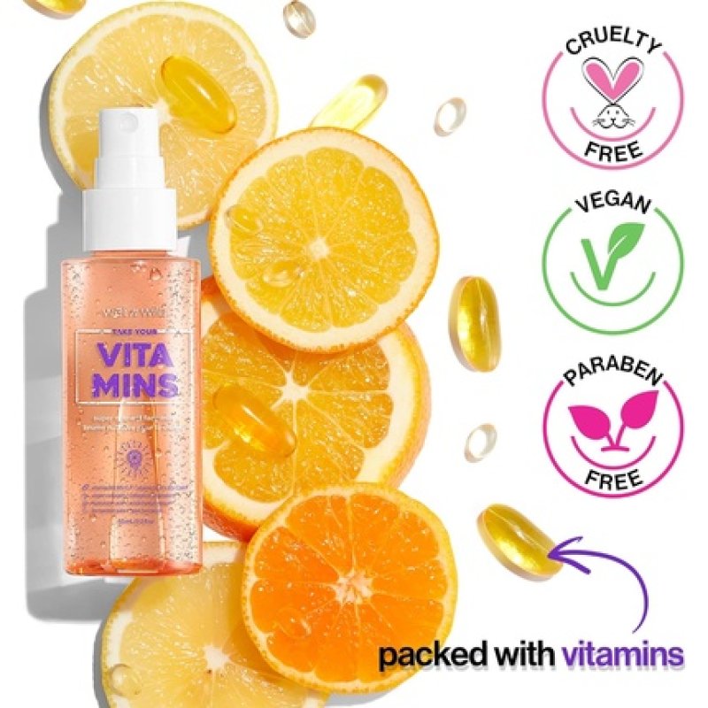 Wet 'n' Wild Take Your Vitamins Nutrient Boost Face Mist Prep & Prime Collection Water-based Face Primer Spray Hydrates