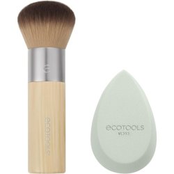 EcoTools Blend Blur Makeup Brush and Sponge Duo for Liquid & Cream Products Cloud Skin