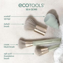 Ecotools Sea Gems Face Makeup Brush & Sponge Kit - 4 Piece Set
