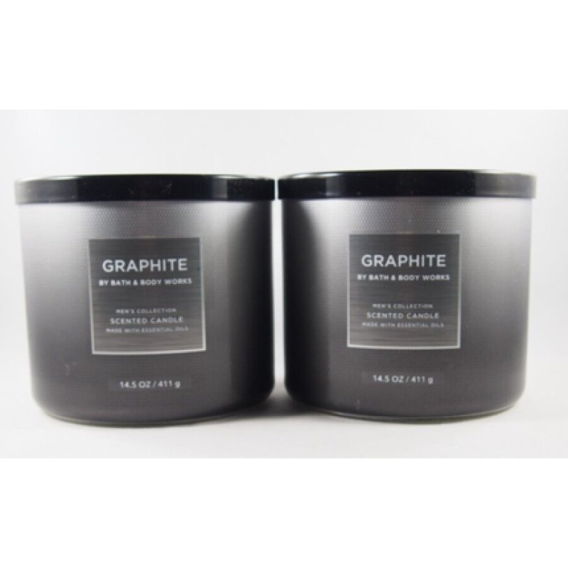 Bath & Body Works Men's Collection Graphite 3-Wick Scented Candle 14.5oz