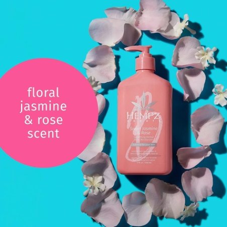 Hempz Sweet Jasmine and Rose Collagen Infused Herbal Body Moisturizer for Unisex