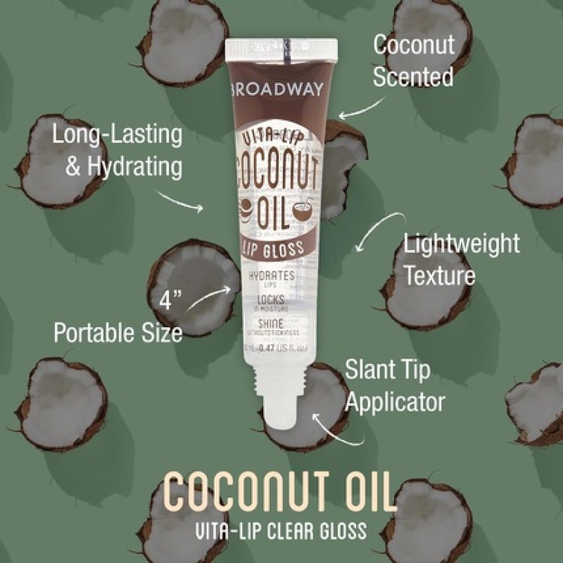 Ruby Kisses Broadway Vita-Lip Clear Lip Gloss with Coconut Oil