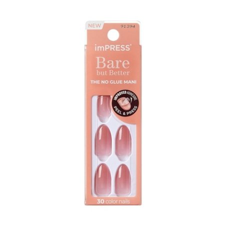 KISS imPRESS No Glue Mani Press-On Nails Serenity Medium Pink Almond Shape