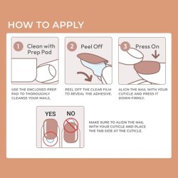 KISS imPRESS No Glue Mani Press-On Nails Color Flare Medium Neutral Medium Size Coffin Shape Includes 30 Nails Prep Pad