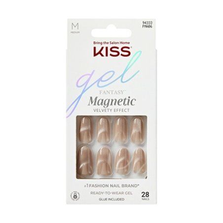 Kiss Gel Fantasy Magnetic Gel Nails Drama - 28 Pieces